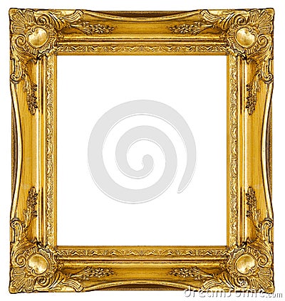 Ornate Gold Frame Stock Photo