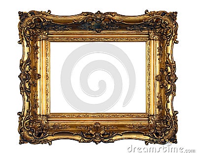 Ornate Gold Picture Frame Stock Photo