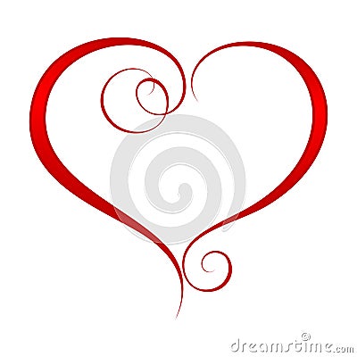 Ornate heart 2 Vector Illustration