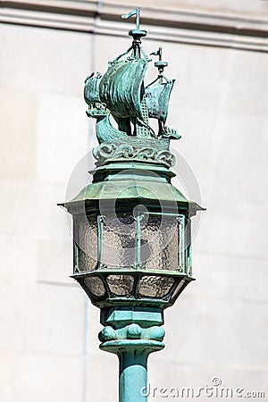Ornate Lamp at Two Temple Place in London, UK Editorial Stock Photo