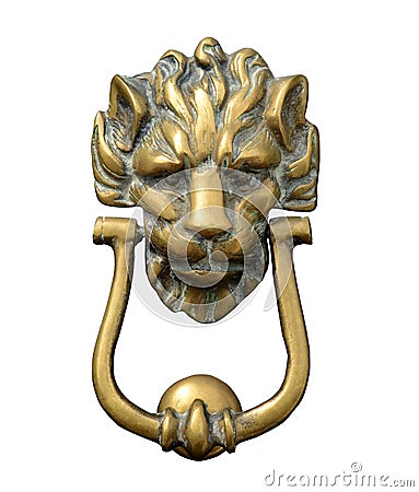 Ornate Lion Door Knocker Stock Photo