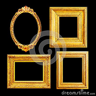 Ornate luxury gilded frames Stock Photo