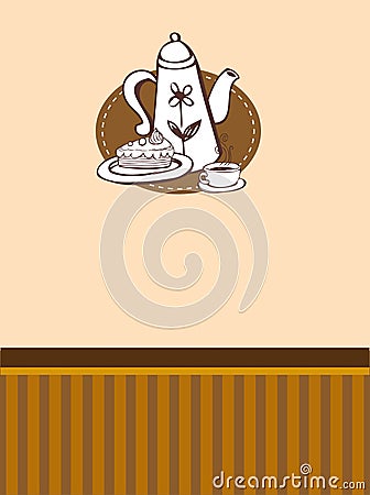 Ornate menu cover Vector Illustration