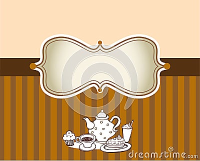 Ornate menu cover Vector Illustration