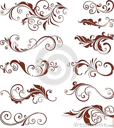 Ornate Motifs Set Vector Illustration