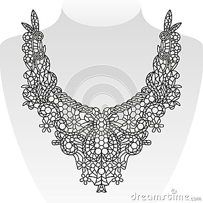 Ornate neck design. Vector illustration Vector Illustration