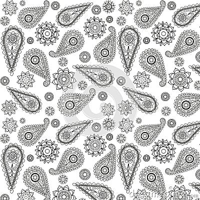 Ornate Paisley Pattern Vector Illustration