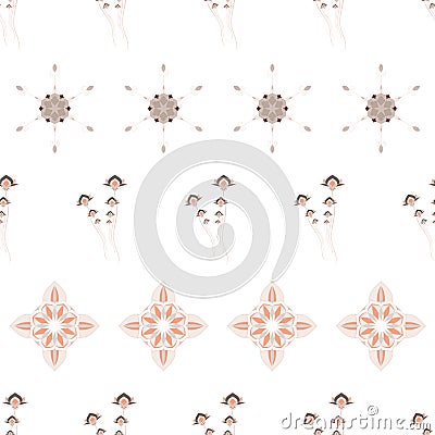 ORNATE PATTERN WITH FLORAL ELEMENTS Stock Photo