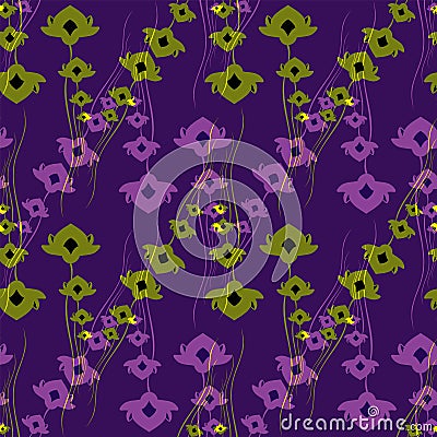 ORNATE PATTERN WITH FLORAL ELEMENTS Stock Photo