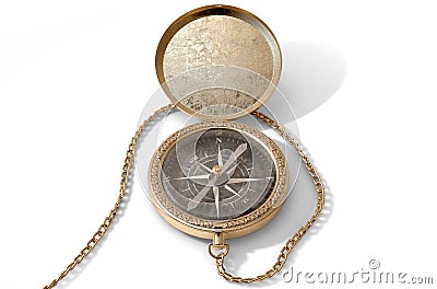 Ornate Pocket Compass Stock Photo