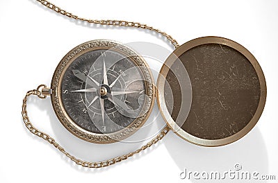 Ornate Pocket Compass Stock Photo