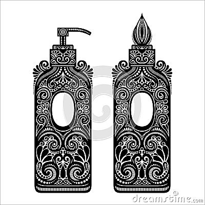 Ornate Soap Dispenser Vector Illustration