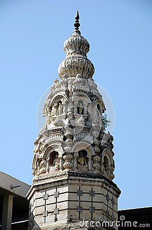 Ornate temple spire Stock Photo