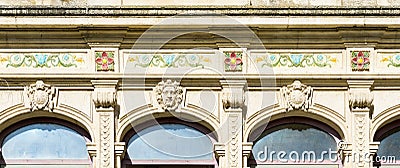 Ornate traditional architectural facade Stock Photo