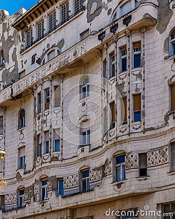 Ornate, traditional building located in Budapest, Hungary Stock Photo