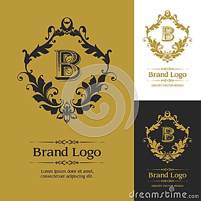 Ornate Vector Logo Template Vector Illustration