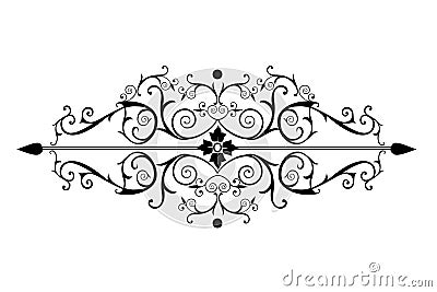 Ornate victorian scrolls in black Vector Illustration