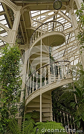 London, kew gardens: victorian staircase Stock Photo