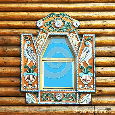 Ornate window Stock Photo