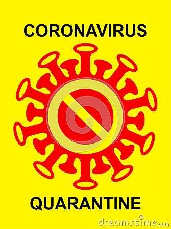 Ð¡oronavirus quarantine poster Vector Illustration