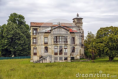 The orphanage in Llanes Stock Photo