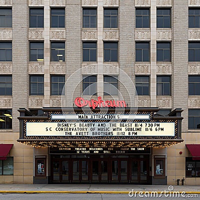 Orpheum Theatre Editorial Stock Photo