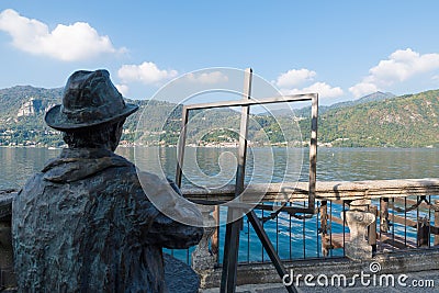 Lake Orta and Orta San Giulio, northern Italy Editorial Stock Photo