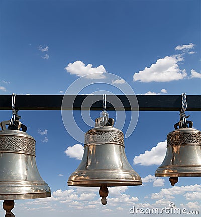 Orthodox bells closeup Stock Photo