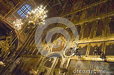 Orthodox cathedral from the inside Editorial Stock Photo