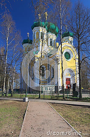 Orthodox cathedral in Russia Stock Photo