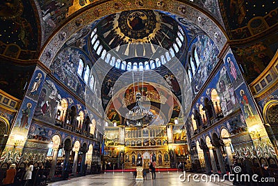 Cathedral interior, Sibiu Romania Editorial Stock Photo