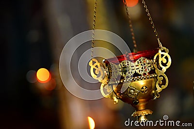 Orthodox censer macro Stock Photo