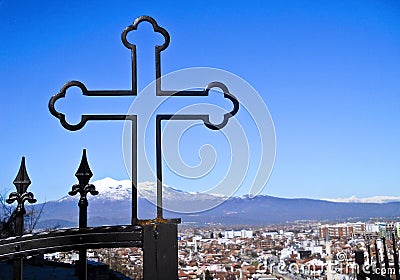 Orthodox Christian cross Stock Photo