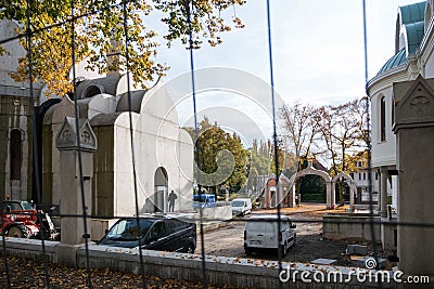 Orthodox Church construction site in France Editorial Stock Photo