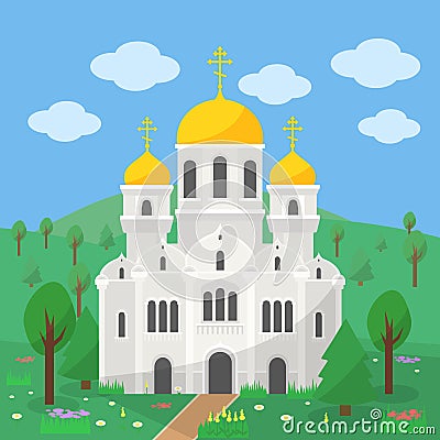 Orthodox Church Vector Illustration