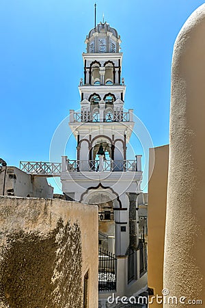 Church - Emporio, Santorini, Greece Stock Photo