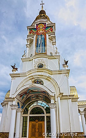 Orthodox church: museum - lighthouse near Yalta Editorial Stock Photo