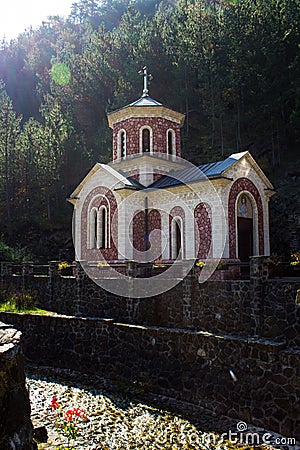 Orthodox church near Sarganska osmica in Mokra Gora Stock Photo