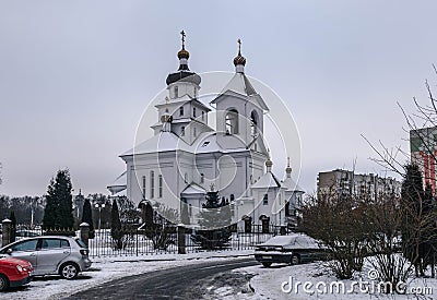 TEMPLE OF THE RIGHT SOPHIA SLUTSKAYA IN THE CITY OF MINSK. BELARUS. Editorial Stock Photo