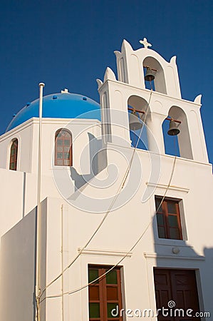 Orthodox church, Santorini, Greece Stock Photo