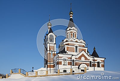 Orthodox church in Siberia Stock Photo