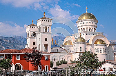 Orthodox church of St. Jovan Vladimir in the center of Bar in Montenegro Crna Gora Stock Photo