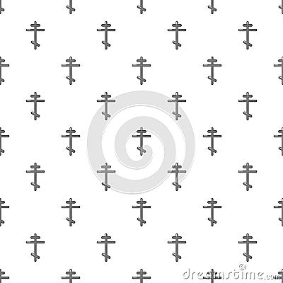 Orthodox cross pattern seamless Vector Illustration