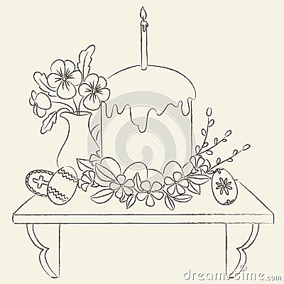 Orthodox Easter illustration Vector Illustration