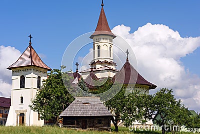 Orthodox monastery at gura humorului Stock Photo