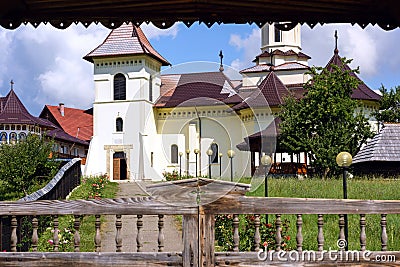 Orthodox monastery at gura humorului Stock Photo