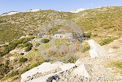 Orthodox monastery Saints Asomatos in Penteli, a mountain to the north of Athens, Greece Stock Photo