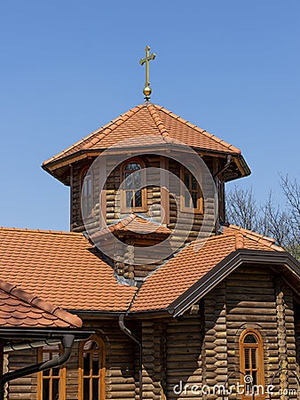 Orthodox wooden church Saint Despot Stefan Lazarevic at Avala mountain near Belgrade Stock Photo