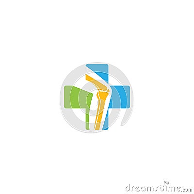 Orthopaedic clinic logo Vector Illustration