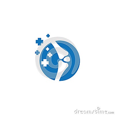 Orthopaedic clinic logo Vector Illustration